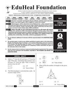 EHF Cyber Olympiad Solved Question Paper Class 4 (2015)