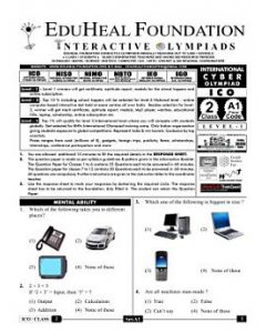 EHF Cyber Olympiad Solved Question Paper Class 2 (2012)