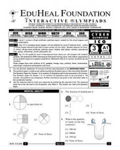 EHF Cyber Olympiad Solved Question Paper Class 3 (2012)