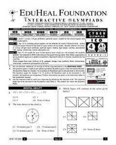 EHF Cyber Olympiad Solved Question Paper Class 4 (2012)