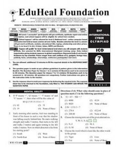 EHF Cyber Olympiad Solved Question Paper Class 7 (2015)