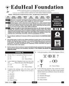 EHF Science Olympiad Solved Question Paper Class 4 (2015)