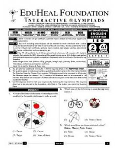 EHF English Olympiad Solved Question Paper Class 2 (2012)