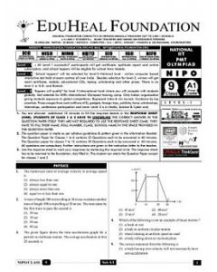 EHF IIT-NEET Olympiad Solved Question Paper Class 9 (2014)