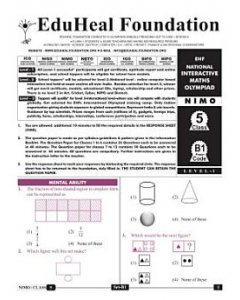EHF Math Olympiad Solved Question Paper Class 5 (2015)