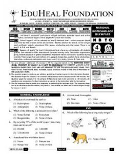 EHF Biotech Olympiad Solved Question Paper Class 4 (2013)