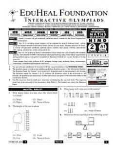 EHF Math Olympiad Solved Question Paper Class 2 (2012)