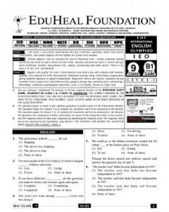 EHF English Olympiad Solved Question Paper Class 9 (2014)