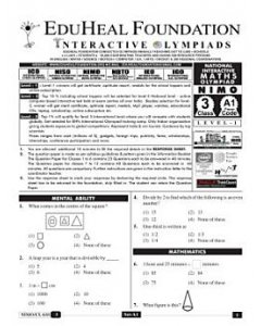 EHF Math Olympiad Solved Question Paper Class 3 (2012)