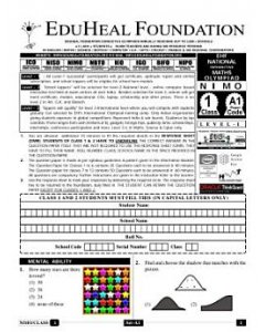 EHF Math Olympiad Solved Question Paper Class 1 (2014)