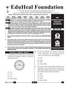 EHF Finance Olympiad Solved Question Paper Class 9 (2015)