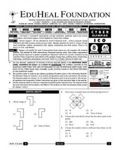EHF Cyber Olympiad Solved Question Paper Class 8 (2013)