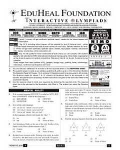 EHF Math Olympiad Solved Question Paper Class 9 (2012)