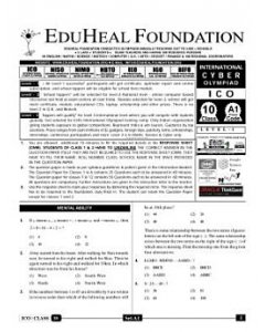 EHF Cyber Olympiad Solved Question Paper Class 10 (2013)