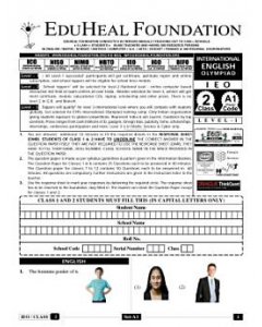 EHF English Olympiad Solved Question Paper Class 2 (2013)