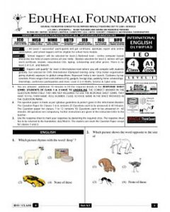 EHF English Olympiad Solved Question Paper Class 4 (2013)