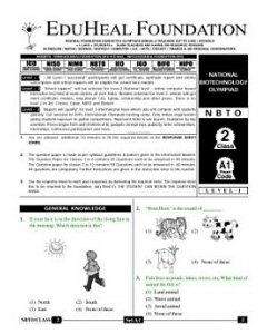 EHF Biotech Olympiad Solved Question Paper Class 2 (2015)