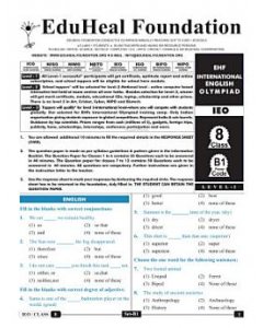 EHF English Olympiad Solved Question Paper Class 8 (2015)