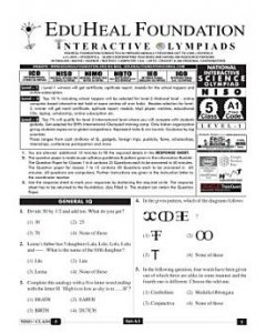 EHF Science Olympiad Solved Question Paper Class 5 (2012)